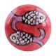 2 Pieces Peach Fish Flat Ceramic Wine Bottle Stopper